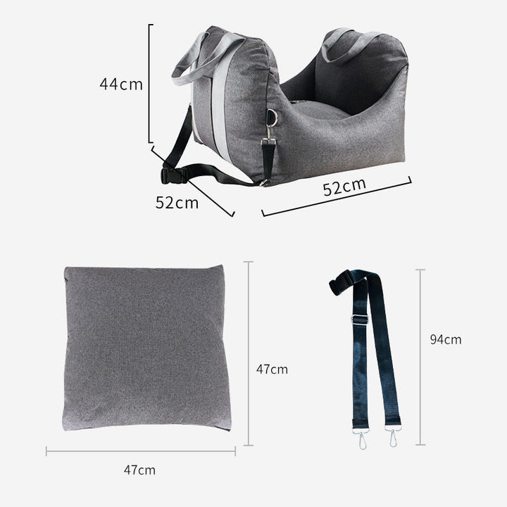 The Ultimate Solution for Traveling with Your Pet: Detachable Washable Portable Pet Car Seat Carrier