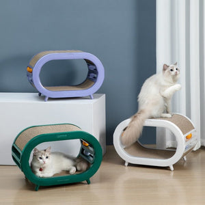 Discover the Chamfered Pet Scratch Board Nest Villa Toy
