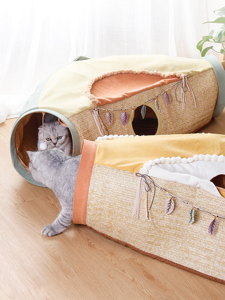 Discover the Joy of the Red Cartoon Pet Tunnel Drilling Hole Toy